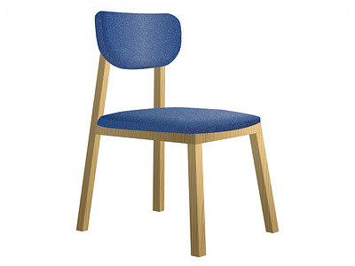 Wooden Chair with Jeans Cover