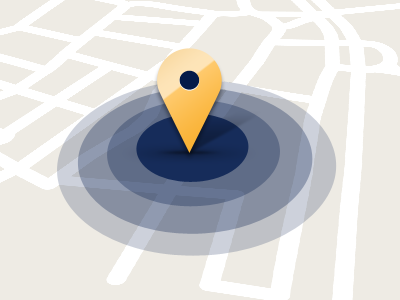 "Find us" icon map pin