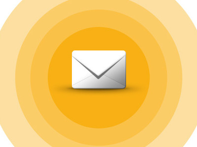 Message centre icon icon mail message target
