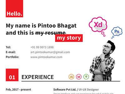 MyStory Resume Template branding design resume template