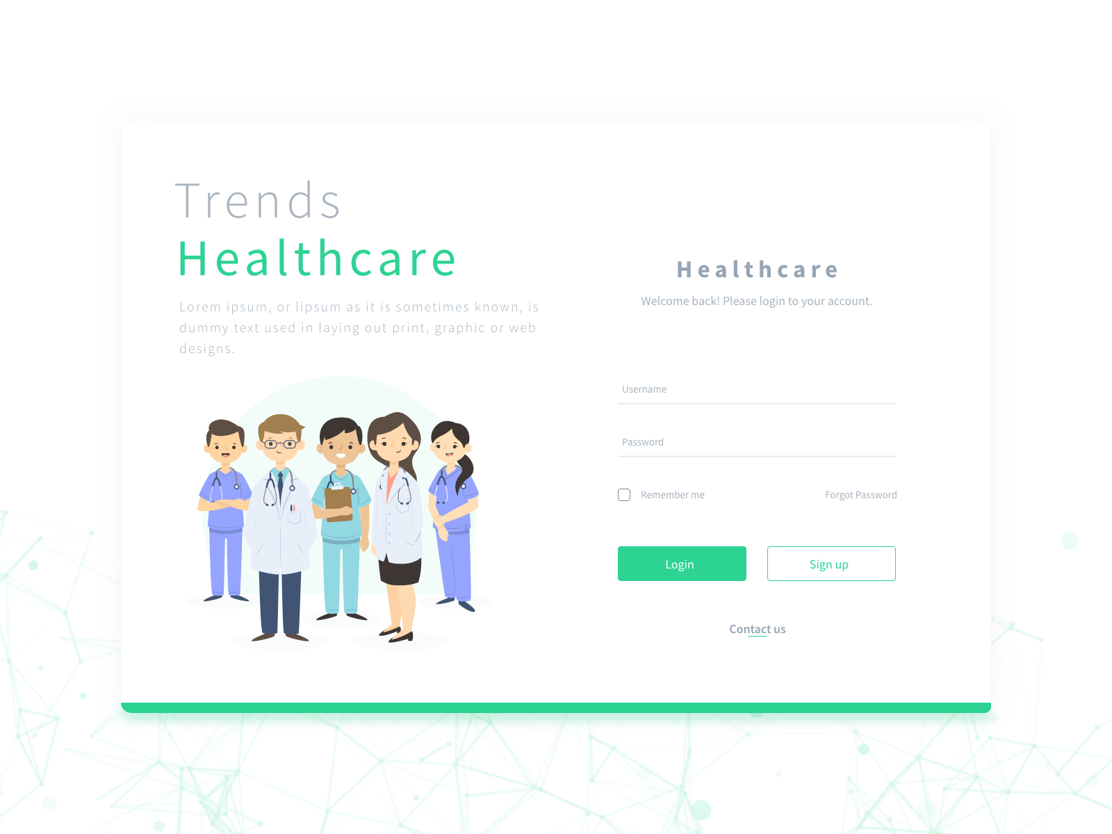 Healthcare Web Login Page UI Design by Pintoo Bhagat on Dribbble