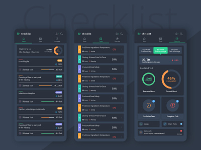 Checklist UI Design Dark Mode applicaiton appstore design design app dribbble ui ux