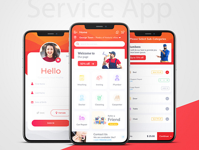 Service App applicaiton appstore branding dailyui design design app dribbble logo service app trendy ui ux