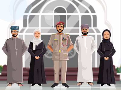 omanis people- illustrations from video motion