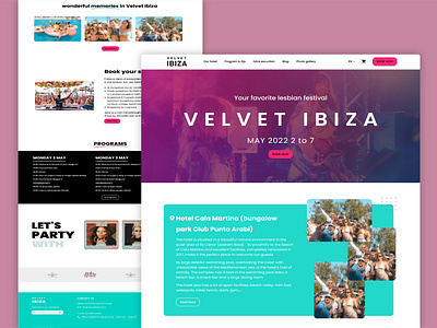 Ibiza Festival Website Design best website booking clean dj event festival graphic design header hero page homepage hotel landing page minimal party program trendy design ui design ux web design website design