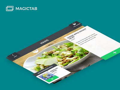 Tabletop Kiosk Menu | Magictab app design digital menu product design tablet tabletop ui ux