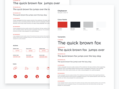 UI Style Guide | Citybeacon