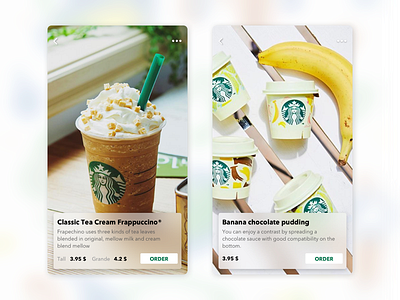 product information app application card delivery drink ios order starbuck ui user interface