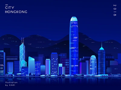 Hong Kong dark design illustration