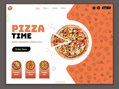 Pizza Website Hero Section figma graphic design pizzahero section ui ui inspiration ui2022 ux