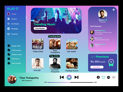 Music Website Homepage UI figma figma inspirations figmarecent music music app music ui music website inspiration ui uiux designs