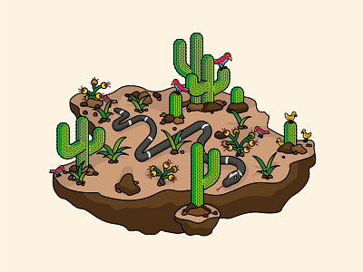 Snake Island 2d adobe adobeillustrator apple colours design illustration illustrator island isometric shadows