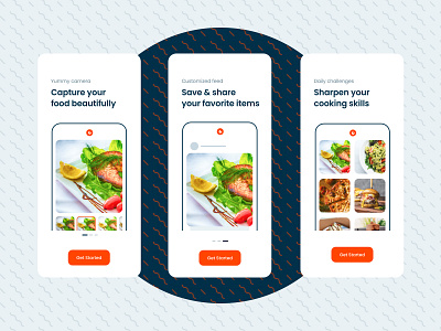 Cooking app onboarding food and drink food app great ideas inspiration onboarding recipe recipe app restaurant sign in signup uiux user experience visual design