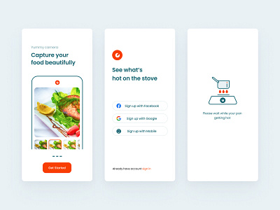 Recipe App Sign Up design food app sign in sign up