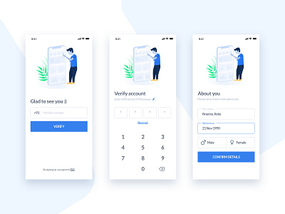 Sign Up Template by Muhammed Jaseem on Dribbble