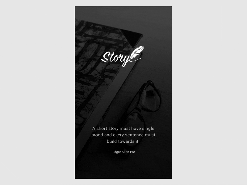 Short Story App Splash Screen Aimation