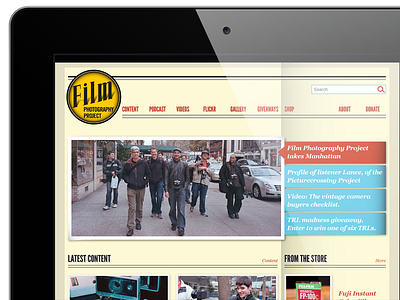 Film Photography Project design e commerce online store podcast retro ui ux web web design website