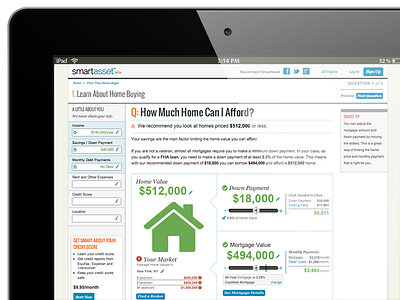 SmartAsset "How Much Home Can I Afford?"