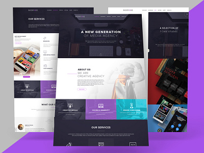 Multi-purpose Agency Website adobe photoshop creative design landing page sketch ui ux web web ui web ui design website