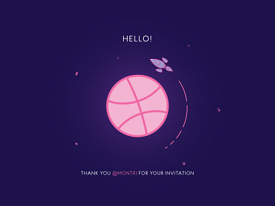 My first shot cosmos first shot hello dribbble icon