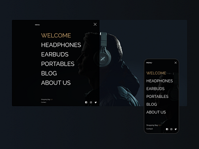 SOUND AROUND - Menu, Web design