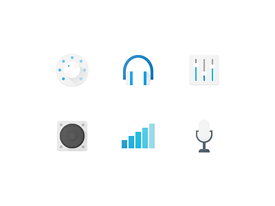 Music & Audio audio color flat icon icons music those thoseicons