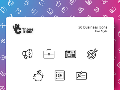 Business Line business icon icon set icons line stroke thin vector