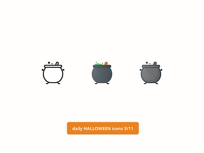 Daily Halloween Icons 3/11 caldron flat free halloween icon icons paper set witch