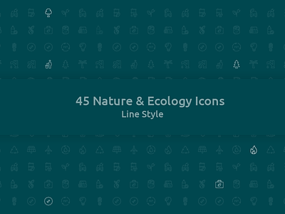45 Nature & Ecology Vector Line Icon bio earth ecology icon icons line nature recycle set stroke