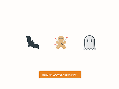 Daily Halloween Icons 6/11 bat color flat free ghost halloween icon icons pack paper set voodoo doll