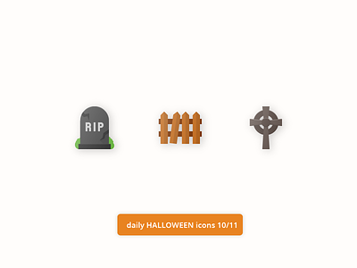 Daily Halloween Icons 10/11 celtic cross fence flat free graveyard halloween icon icons paper set