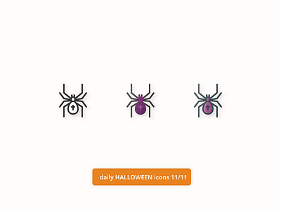Daily Halloween Icons 11/11 cobweb color flat free halloween icon icons line magic paper set spider