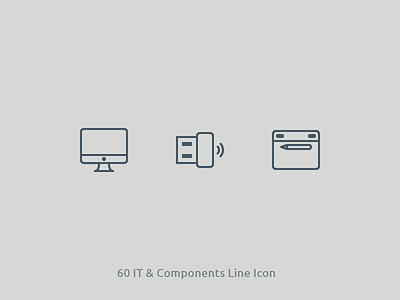 60 IT & Components Line Icon