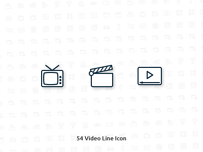 54 Video Vector Line Icon camera clipper icon icons line movie play stroke tv video