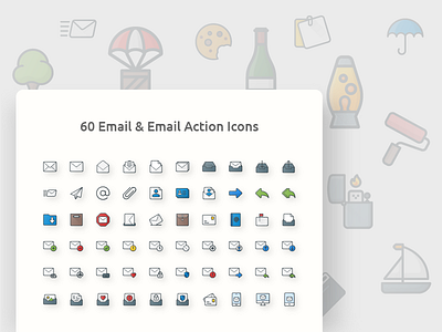 26 Email Action Outline Color Icon color email icon icons inbox mail object outline those