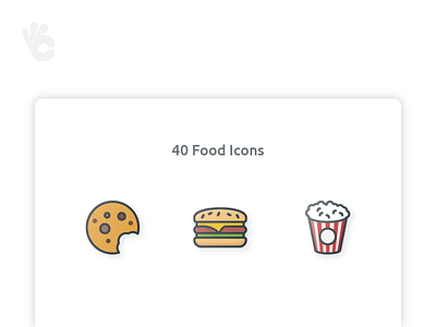 40 Food Outline Color Icon