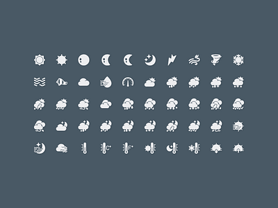 50 Weather Vector Glyph Icon app cloud glyph icon icons moon set solid weather wind