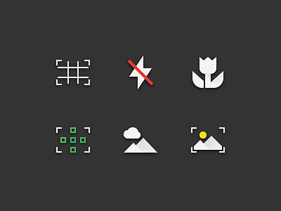 57 Photography & Image Flat Paper Icons