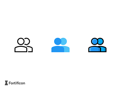 Challenge - 3 Icons a day - User Group Icon color flat group icon icon a day icon set line outline stroke ui design icon ui icon user