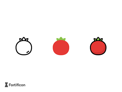 Challenge - 3 Icons a day - Tomato Icon color design flat food icon icon a day icons line outline red set stroke ui ui design icon ui icon vector vegetable