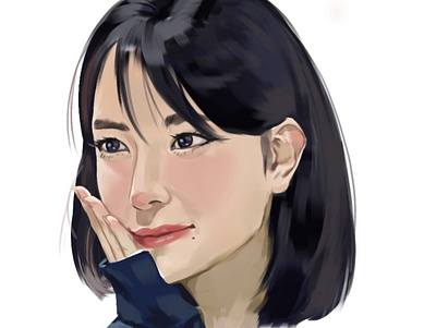 Asian girl portrait #1 art asian clip studio paint digital art freshlyet girl illustration portrait woman