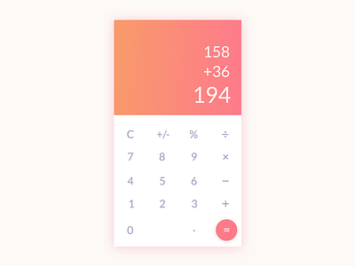 Daily UI #004 - Calculator calculator challenge daily ui dailyui sign up ui design