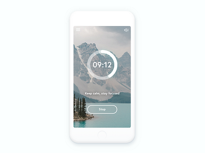 Daily UI #014 - Countdown Timer app countdown dailyui meditation mobile timer uichallenge uidesign