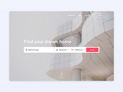 🔍Real Estate - Landing page header home homepage landing page real estate search ui design