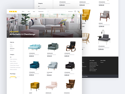 🛋️ IKEA Redesign: List of Products ikea mockup mockups product design products redesign sketch uidesign web website yellow