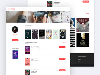 📖 Goodreads Redesign: Profile page