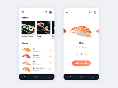 🍣 Sushi Restaurant android app challenge food order restaurant sketch sushi ui design