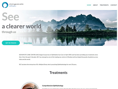 medical website clean website layout flat design medical website medical website layout ophthalmologist website website design website in green and gray