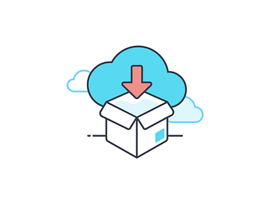 Illustration For Logistics From The Cloud