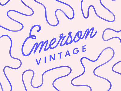 Logo for Emerson Vintage branding graphic design handwritten font illustration lettering logo design typography vintage design vintage logo